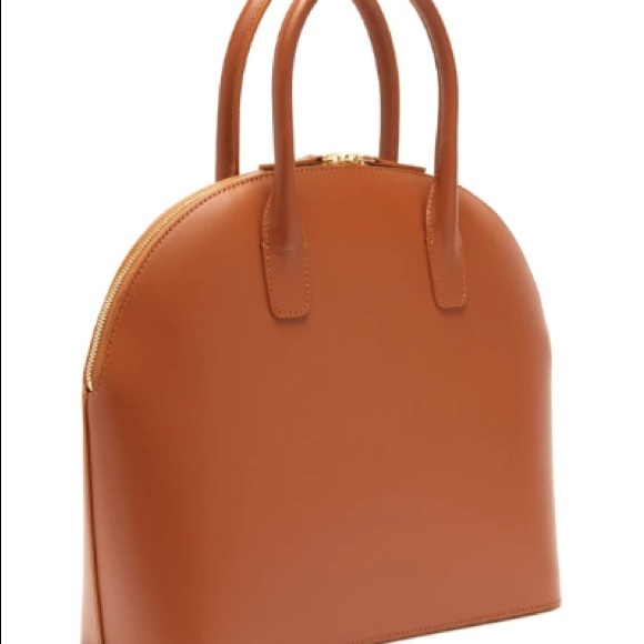 MANSUR GAVRIEL Top Handle Rounded Leather Bag - Picture 3 of 10
